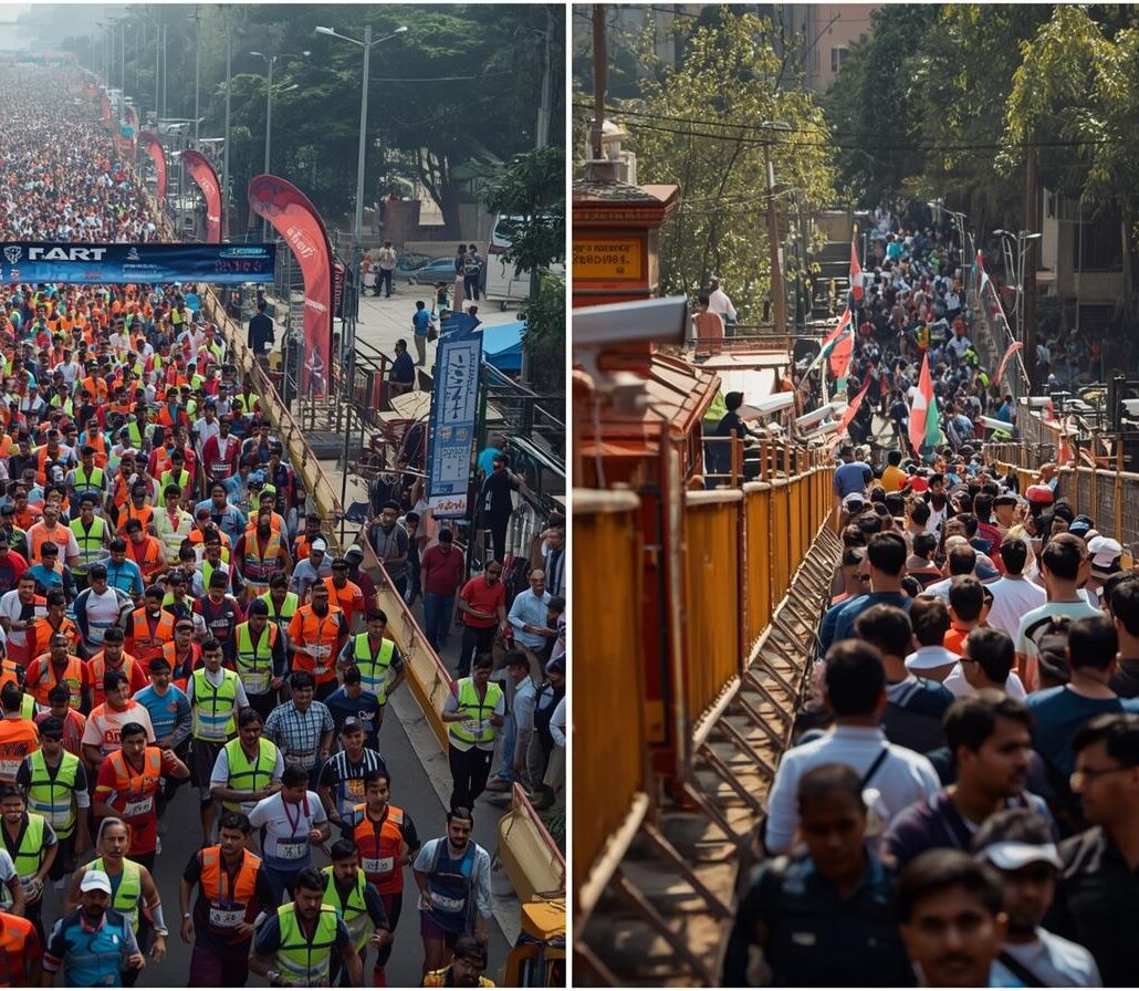 private security event management India, crowd management large gatherings India, temple stampede prevention, trade fair security India, marathon security India, crowd crush prevention India, private security mega events, Kasibugga temple stampede lessons